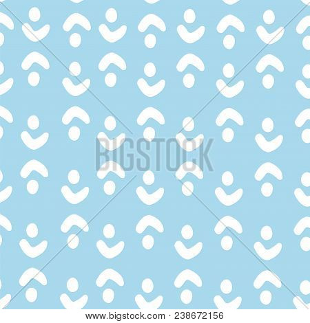 Seamless Abstract Pattern With Dots And Graphic Elements. For Textile, Wrapper Ar Background. Minima