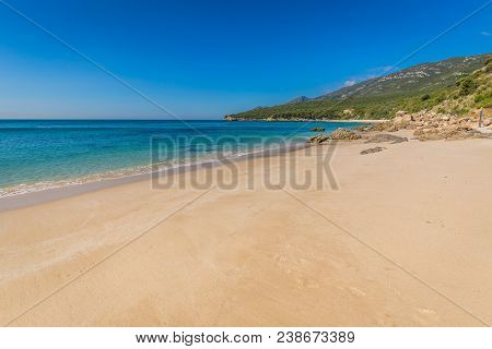 Beach Bay In Portinho Da Arrabida, Portugal