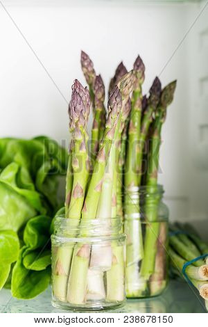 Flavoursome, Sweet And Tender British Asparagus In The Fridge