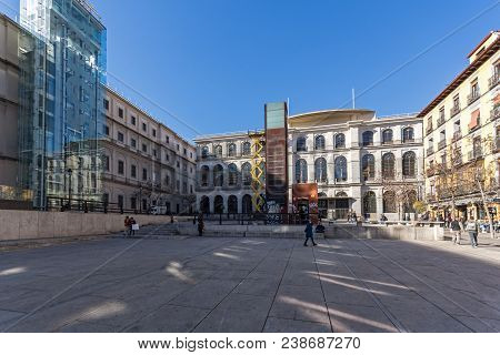 Madrid, Spain - January 22, 2018: Reina Sofia National Art Center Museum (museo Nacional Centro De A