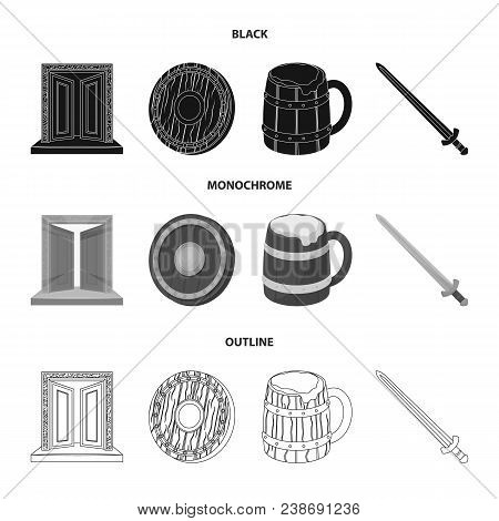 A Gate To The Treasure, A Shield For Protection, A Mug With A Bra, A Sword. Vikings Set Collection I
