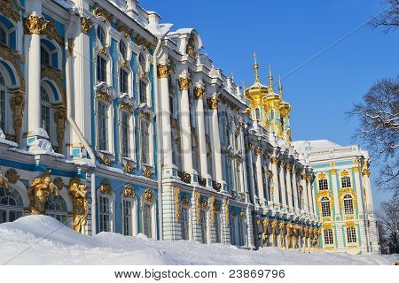 View of the Catherine Palace, winter.