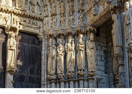 Exterior Details Of Chartres Cathedral