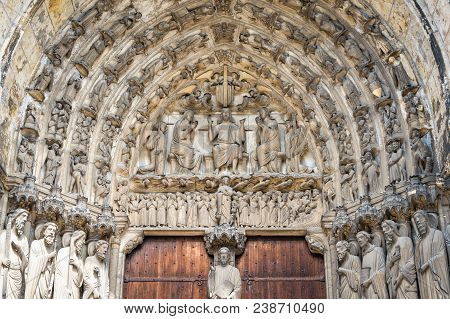 Exterior Details Of Chartres Cathedral