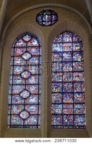 Stained-glass Windows In Chartres Cathedral
