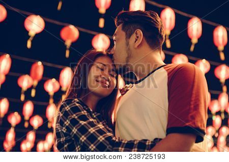 Asian couple at Chinese fastival