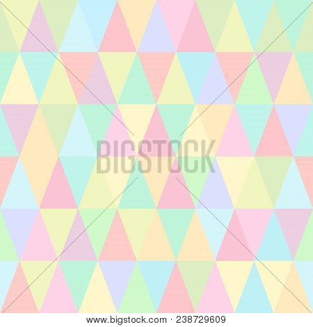 Seamless Pattern Of Colorful Triangles, Summer Background, Vector Illustration