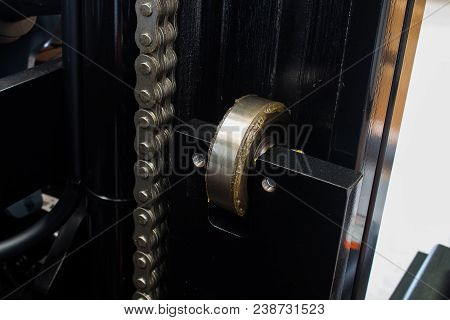 The Bearing Sliding Roller In Forklifts Inside Warehouse