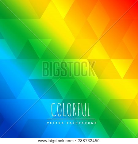 Abstract Coilorful Background With Triangle Patterns Design