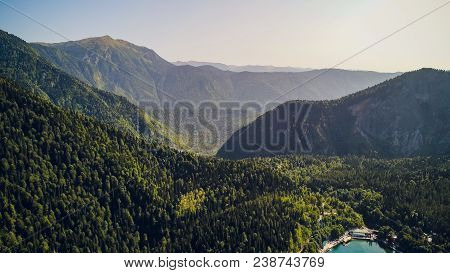 Aerial View Of The Resort Town Gagra, Abkhazia, Georgia