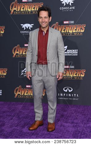 LOS ANGELES - APR 23:  Paul Rudd arrives to the Marvel Studios 'Avengers: Infinity War' World Premiere  on April 23, 2018 in Hollywood, CA                