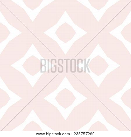 Cute Vector Minimalist Seamless Pattern With Big Diamond Shapes. Delicate Abstract Geometric Ornamen