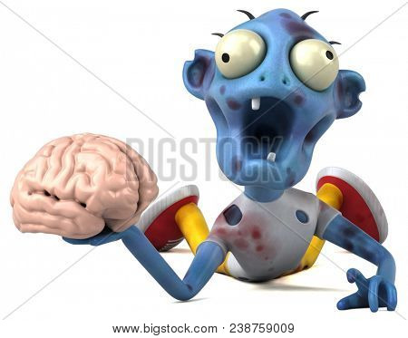 Fun zombie - 3D Illustration