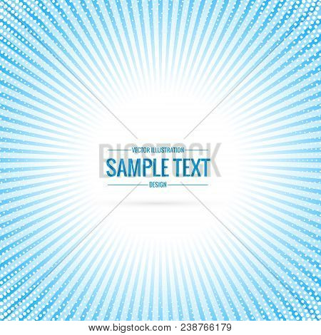 Abstract Blue Sunbust Rays Background Vector Design