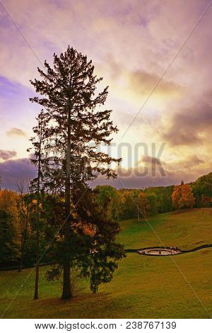 Uman, Sofiyivka, Cherkasy Region, Ukraine.  Famous Tourist Place. Ukrainian Landscape. National Park