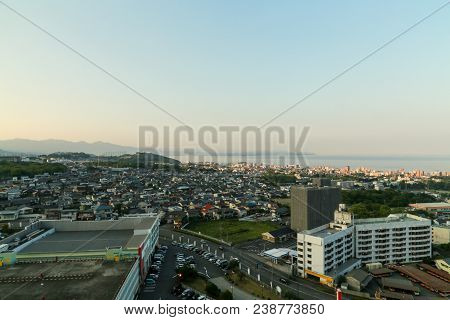 Cityscape Of Beppu City During Sunset, Oita, Kyushu, Japan