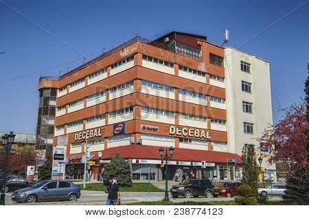 Drobeta Turnu-severin, Romania-april 04: Decebal Market - Old Building In Downtown On April 04, 2018