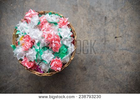 Wrap Coins By Hand For The Sacred (ordination Matriculation Initiation) In Thailand
