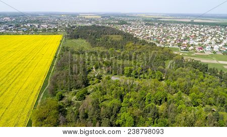 Aerial View Of Adolf Hitler Bunker Remains. Residence Werwolf Near Vinnitsa, Ukraine.