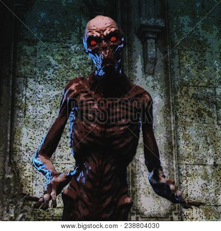3D Rendering Of A Creepy Monster