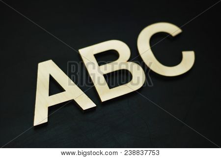 Abc Wooden Laser Cut Letters Isoalted Flat Alphabet A,b,c Children Education School