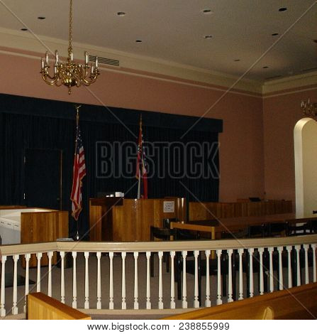 Tallahatchie County Courthouse Courtroom, Site Of The Emmett Till Murder Trial, Sumner, Ms May 17, 2