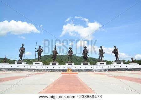 7 Kings Giant Statues, Statues Of Famous Thai Kings In Rajabhakti Park, Is A Historically Themed Par