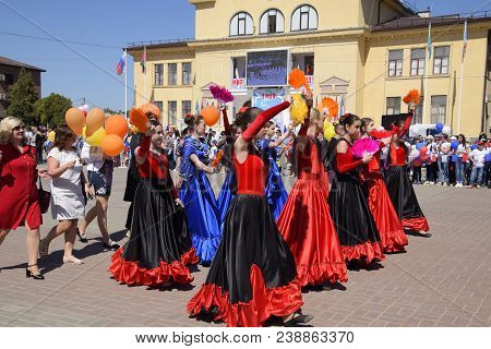 Slavyansk-on-kuban, Russia - May 1, 2018: Celebrating The First Of May, The Day Of Spring And Work. 