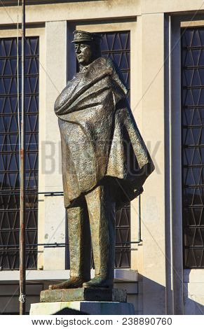 Trieste, Italy - Dicember, 12: View Of The Nazario Sauro Monument On Dicember 12, 2017