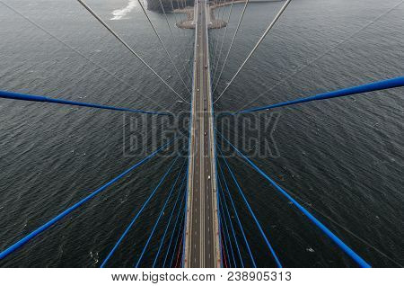 Vladivostok, View From Bridge Top To Russky Island
