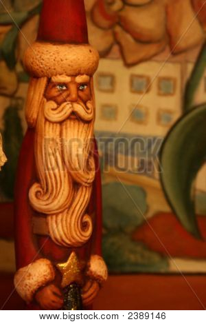 Houten Santa