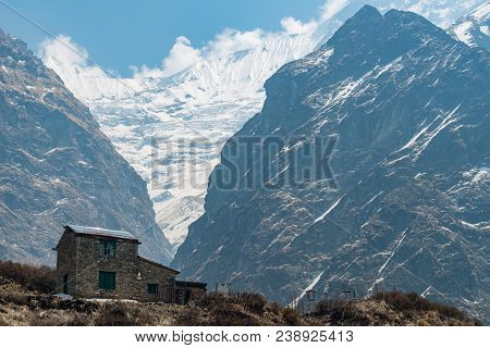 The House On Mbc (machapuchare Base Camp) Along The Way To Annapurna Base Camp.