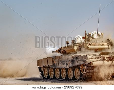 Russian Deserted Tank. Russian Military Equipment. War