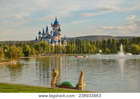Fairytale Castle In Sazova Park, Eskisehir, Turkey
