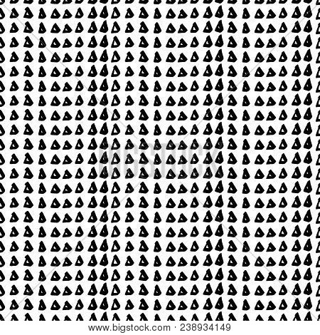 Seamless Pattern With Hand Drawn Triangle Shape Pattern. Abstract Repeating Painted Background. Wall
