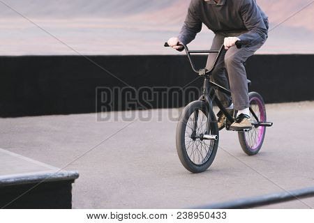 Bmx Rider Rides On Bmx. Bmx Culture. Bmx Concept