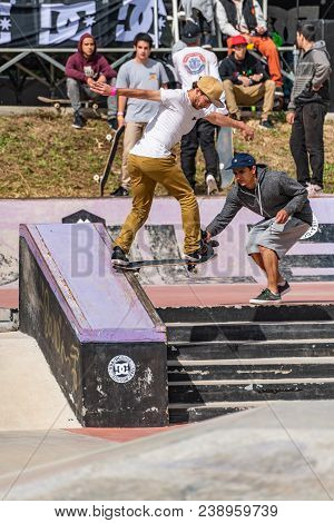 Cesar Afonso During The 1St Stage Dc Skate Challenge