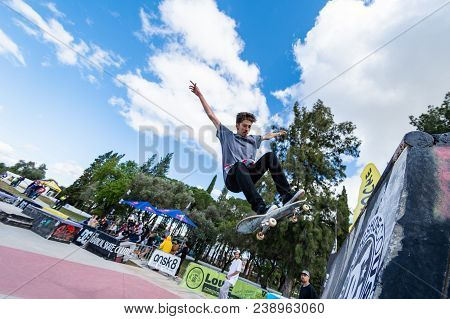 Tiago Pinto During The 1St Stage Dc Skate Challenge