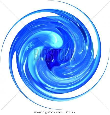 Vidro espiral azul