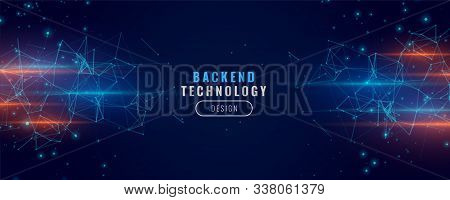 Digital Backend Technology Concept Particle Background Design