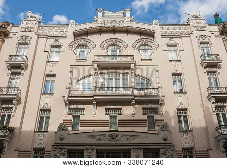 Riga Art Nouveau, Facade Of House 4 On Alberta Street (alberta Iela), Architect M. Eisenstein