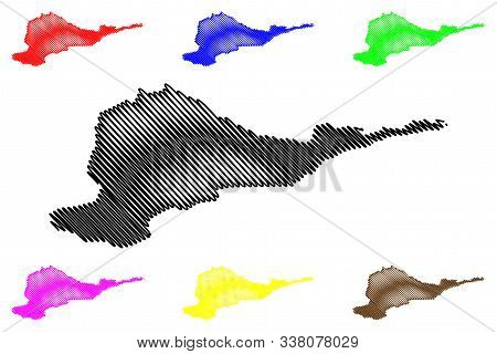 Chuy Region (kyrgyz Republic, Kirghizia, Regions Of Kyrgyzstan) Map Vector Illustration, Scribble Sk