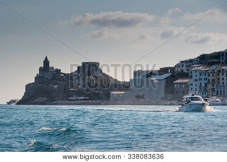 View Of The Church Of San Pietro (st. Peter Consecrated In 1198) From The Sea In Porto Venere (unesc