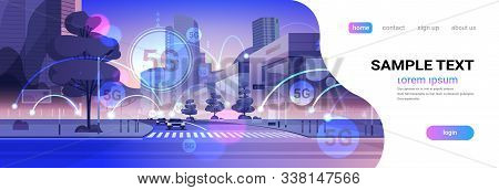 Smart City 5g Online Communication Network Wireless Systems Connection Concept Fifth Innovative Gene