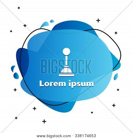 White Gear Shifter Icon Isolated On White Background. Manual Transmission Icon. Abstract Banner With