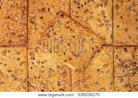 Grain Baking On The Table. Backgrounds And Textures