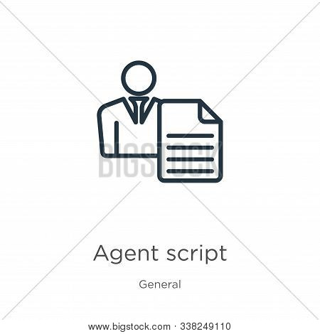 Agent Script Icon. Vector & Photo (Free Trial) | Bigstock