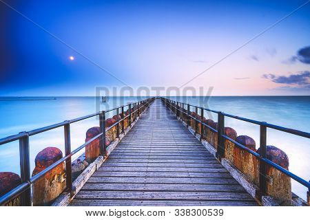 Wooden Breakwater With Jetty On The Sandy Beaches Of Walcheren Near The Village Of Westkapelle In Ze