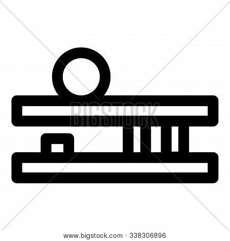 Book Shelf Icon. Outline Book Shelf Vector Icon For Web Design Isolated On White Background