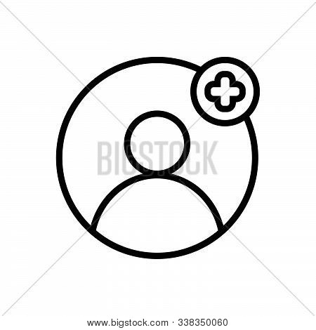 Black Line Icon For Join Membership Ad Member Become